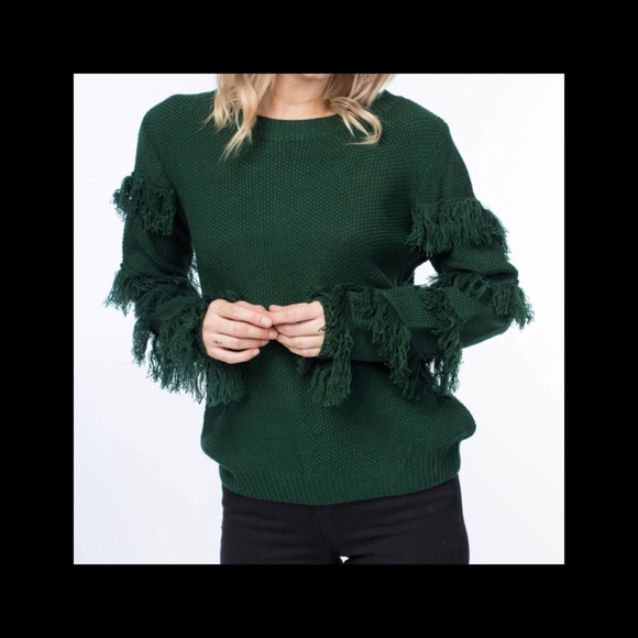 Fringe Sleeve Sweater - Picture 3 of 6